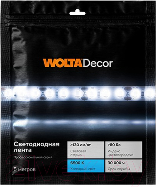Изображение товара Светодиодная лента Wolta WLS2835-24W/6500/24H240-01