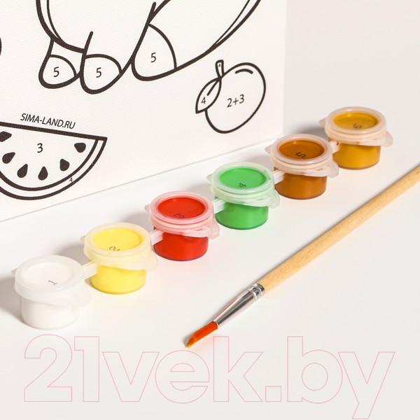 Изображение товара Картина по номерам Школа талантов Капибара и фрукты / 10488129