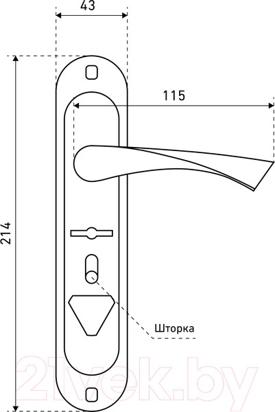 Изображение товара Ручка дверная Аллюр 03S AB L