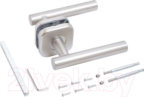 Изображение товара Ручка дверная БУЛАТ РФ 04.08 Форте (матовый никель)