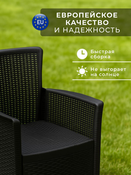 Изображение товара Комплект садовой мебели Ipae Progarden Akita set / AKTC12AN