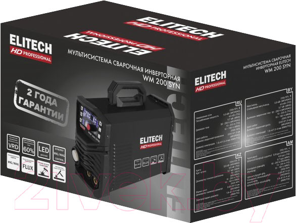 Изображение товара Полуавтомат сварочный Elitech WM 200 SYN / 204471