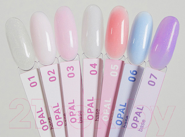 Изображение товара База для гель-лака Луи Филипп Rubber Base Opal Камуфлирующая №01 (15мл)