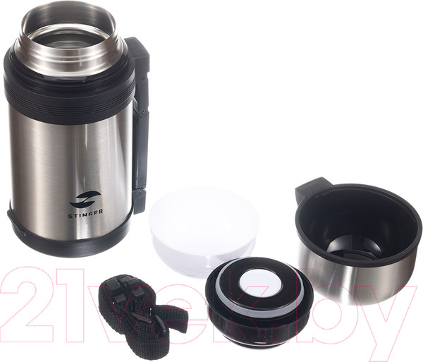 Изображение товара Термос для напитков STINGER HG-1000-1 (1л, серебристый)