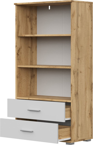 Изображение товара Стеллаж НК Мебель Fun СТ-2.130 / 71339808 (дуб вотан/белый)