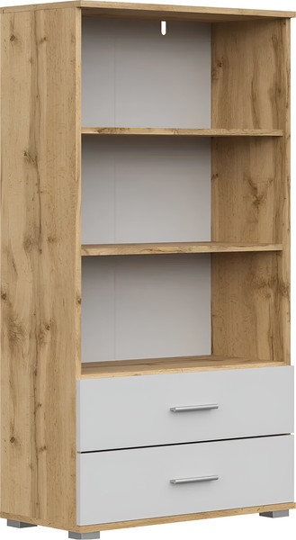 Изображение товара Стеллаж НК Мебель Fun СТ-2.130 / 71339808 (дуб вотан/белый)