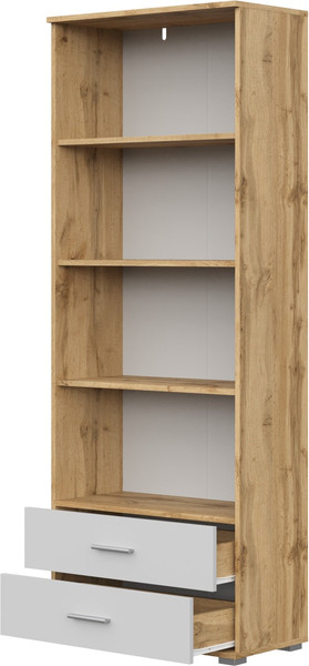 Изображение товара Стеллаж НК Мебель Fun СТ-4.180 / 71339810 (дуб вотан/белый)