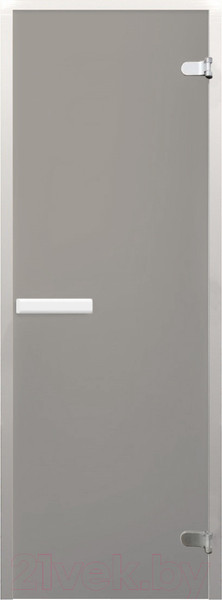 Изображение товара Стеклянная дверь для бани/сауны Doorwood Хамам Лайт Z-образный профиль 80x200 / DW03500 (сатин)