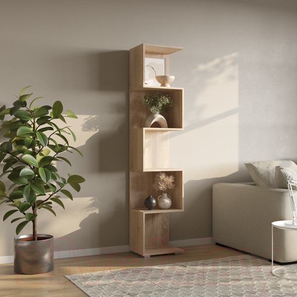 Изображение товара Стеллаж НК Мебель Qwant СТ-4 / 71339839 (дуб сонома)