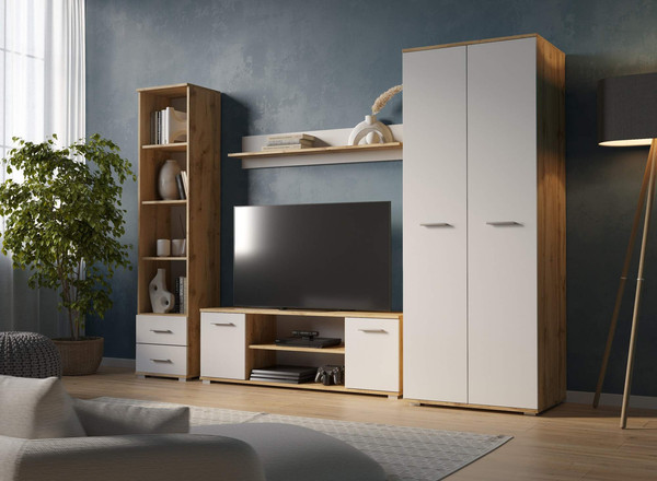 Изображение товара Тумба НК Мебель Fun ТВ-130 / 71339812 (дуб вотан/белый)