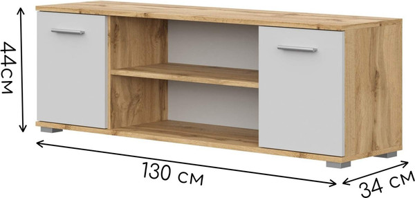 Изображение товара Тумба НК Мебель Fun ТВ-130 / 71339812 (дуб вотан/белый)