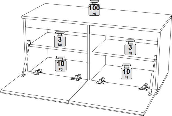 Изображение товара Тумба для обуви НК Мебель Stark ПТ-100 / 71579688 (белый)