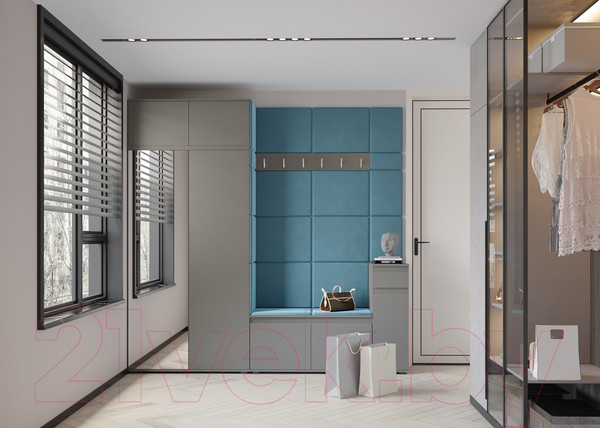 Изображение товара Шкаф НК Мебель Stark 2-х дверный / 71579685 (серый графит)