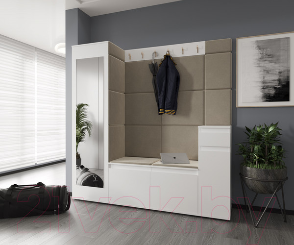 Изображение товара Шкаф-пенал НК Мебель Stark однодверный / 71579686 (белый)