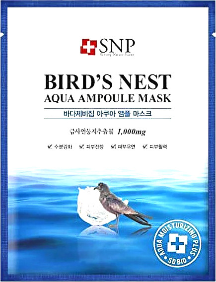 Изображение товара Маска для лица тканевая SNP Birds Nest Aqua увлажняющая успокаивающая (25мл)