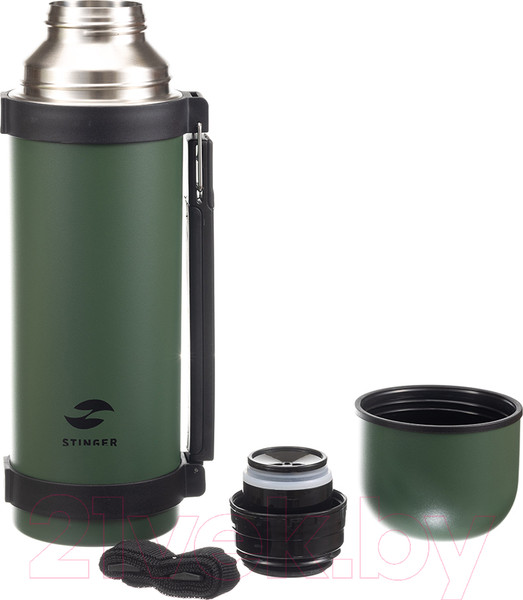 Изображение товара Термос для напитков STINGER HY-1200-11GRN (1.2л, зеленый)