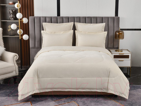 Изображение товара Комплект постельного белья с одеялом Sofi de Marko Энрике 1.6 / Кт-1.6-Эн6 (молоко)