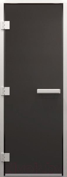 Изображение товара Стеклянная дверь для бани/сауны Doorwood Хамам без нижнего порога 71x200 / DW03511 (левая, графит матовый)