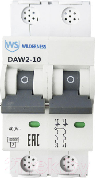 Изображение товара Выключатель автоматический Wilderness DAW2-10 2P 40A C 10kA / DAW2-10-2-C040