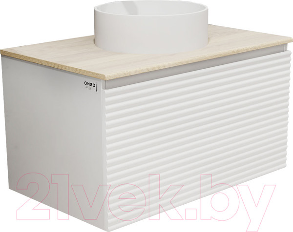 Изображение товара Тумба под умывальник Jorno Cossety 80 / Coss.01.80/P/W-DG/JR (подвесная, белый/дуб мавелла голд)