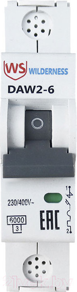 Изображение товара Выключатель автоматический Wilderness DAW2-6 1P 40A C 6kA / DAW2-6-1-C040