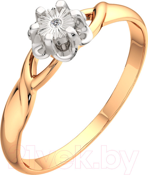 Изображение товара Кольцо из комбинированного золота ZORKA 2D00119.14K.B (р.16.5, с бриллиантом)
