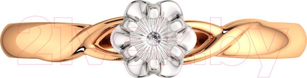 Изображение товара Кольцо из комбинированного золота ZORKA 2D00119.14K.B (р.16.5, с бриллиантом)