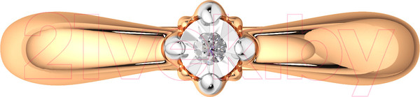 Изображение товара Кольцо помолвочное из комбинированного золота ZORKA 2D00132.14K.B (р.17, с бриллиантом)