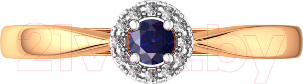 Изображение товара Кольцо из розового золота ZORKA 2D1082.14K.R (р.17, с бриллиантом и сапфиром)