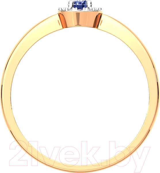 Изображение товара Кольцо из розового золота ZORKA 2D1082.14K.R (р.17, с бриллиантом и сапфиром)