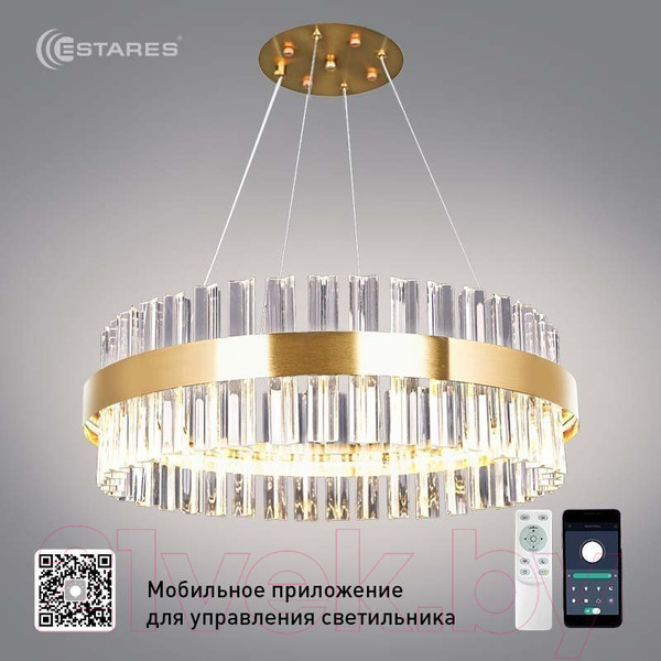 Изображение товара Потолочный светильник Estares Sofia 100W R-APP-500x1000-Gold/Clear-220-IP20_Ч