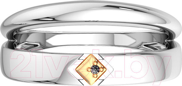 Изображение товара Кольцо из серебра ZORKA 02D0013.G14K (р.19, с бриллиантом)