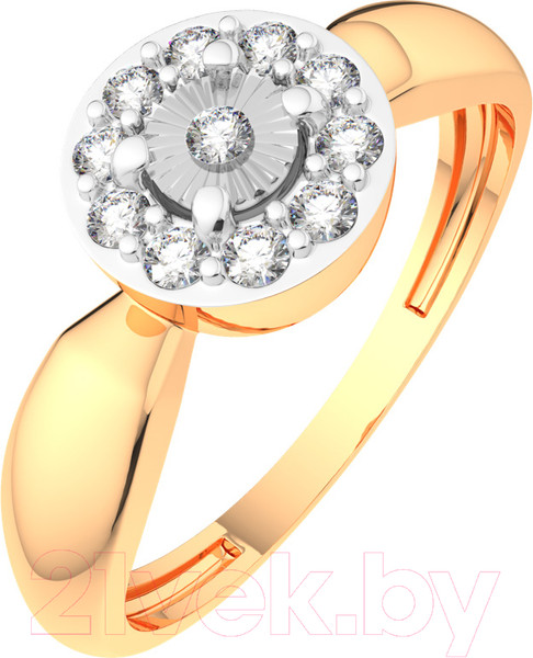 Изображение товара Кольцо из комбинированного золота ZORKA 2D00164.14K.B (р.18.5, с бриллиантом)