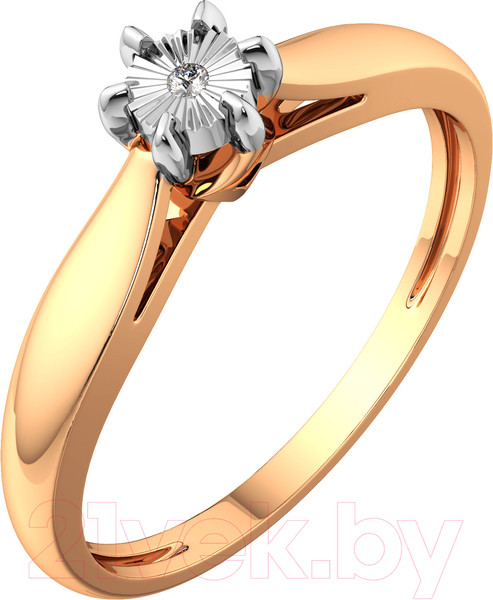 Изображение товара Кольцо помолвочное из комбинированного золота ZORKA 2D00327.14K.B.ZZ (р.16.5 с бриллиантом)