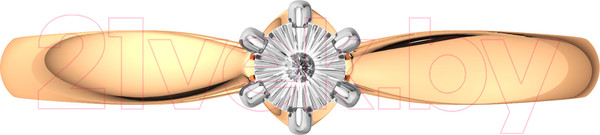 Изображение товара Кольцо помолвочное из комбинированного золота ZORKA 2D00327.14K.B.ZZ (р.16.5 с бриллиантом)