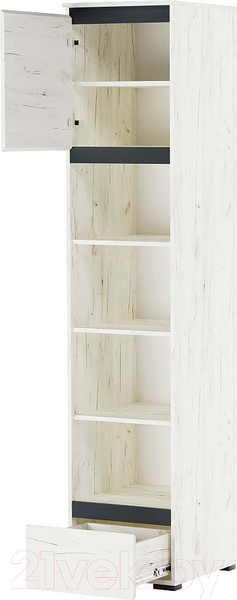 Изображение товара Стеллаж Памир Гретта 1С1Я (крафт белый/антрацит)