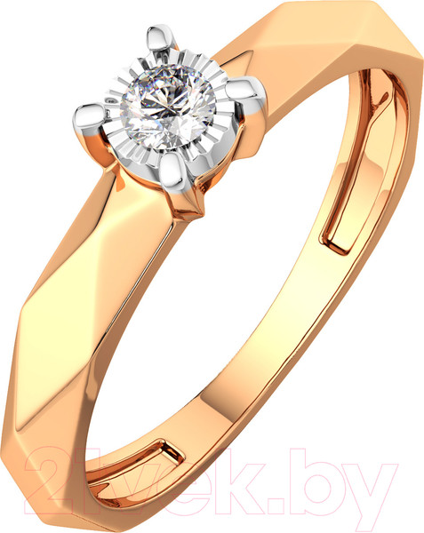 Изображение товара Кольцо помолвочное из комбинированного золота ZORKA 2D00172.14K.B (р.16.5, с бриллиантом)