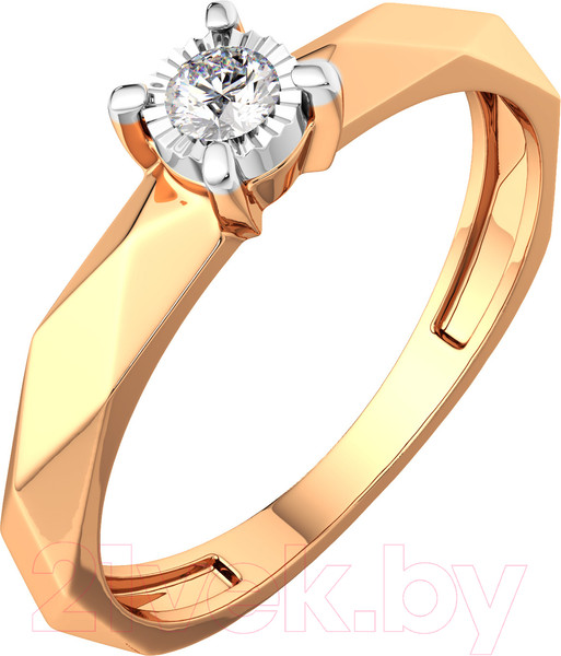 Изображение товара Кольцо помолвочное из комбинированного золота ZORKA 2D00172.14K.B (р.16.5, с бриллиантом)