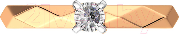 Изображение товара Кольцо помолвочное из комбинированного золота ZORKA 2D00172.14K.B (р.16.5, с бриллиантом)