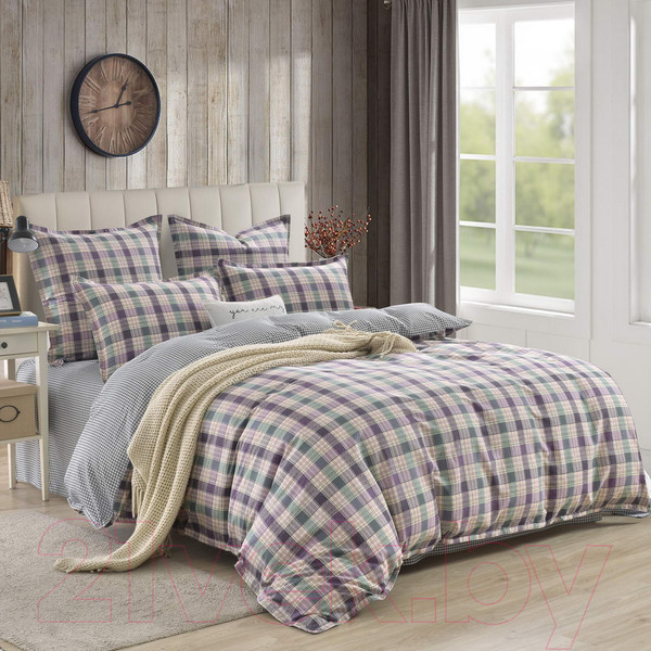 Изображение товара Комплект постельного белья Sofi de Marko Рокки Евро 4н / Евро-5655 (фиолетовый)