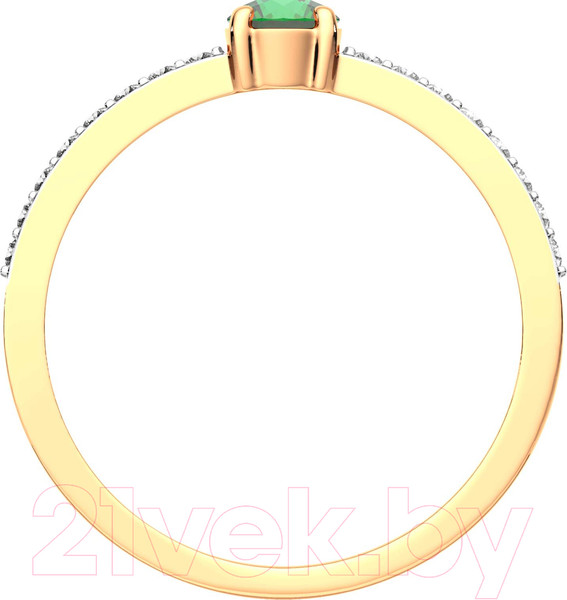 Изображение товара Кольцо из розового золота ZORKA 2D20201.14K.R.ZZ (р.17.5, с бриллиантом и изумрудом)