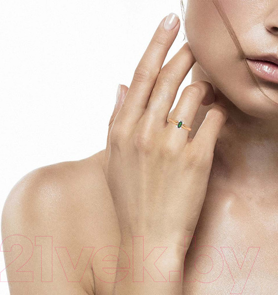 Изображение товара Кольцо из розового золота ZORKA 2D2087.14K.R (р.17.5, с бриллиантом и изумрудом)