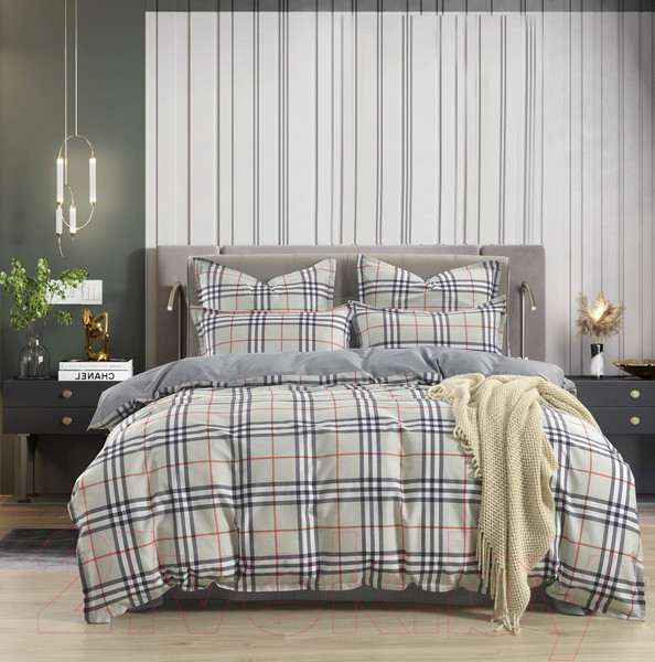 Изображение товара Комплект постельного белья Sofi de Marko Урмас Евро 4н / Евро-5579 (серый)