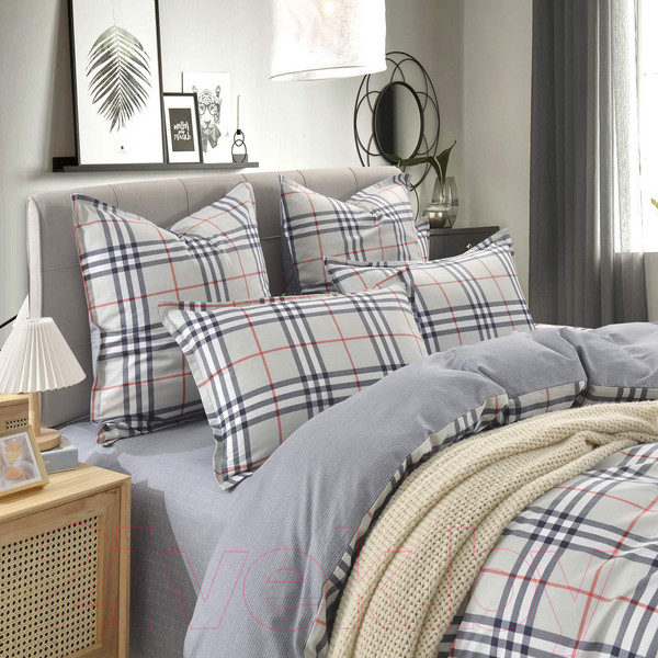 Изображение товара Комплект постельного белья Sofi de Marko Урмас Евро 4н / Евро-5579 (серый)