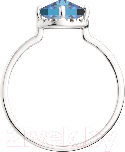 Изображение товара Кольцо из белого золота ZORKA 2D4192.14K.W (р.16.5, с бриллиантом и топазом)