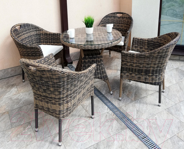 Изображение товара Комплект садовой мебели ForGarden Geneva Lux 4/Geneva Lux 80 / BN10921