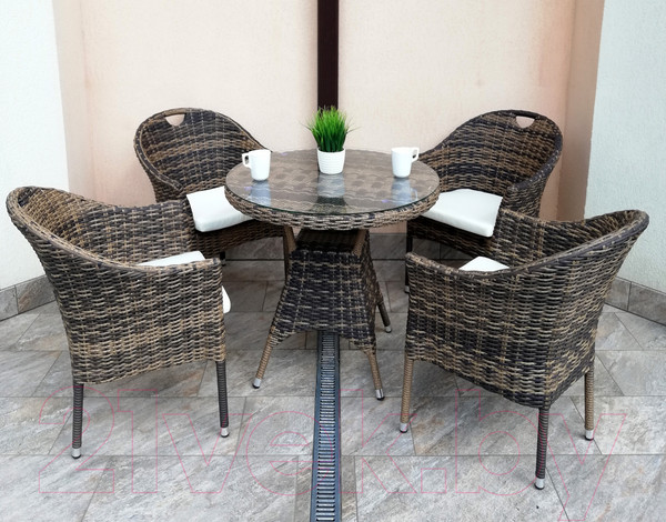Изображение товара Комплект садовой мебели ForGarden Geneva Lux 4/Geneva Lux 80 / BN10921