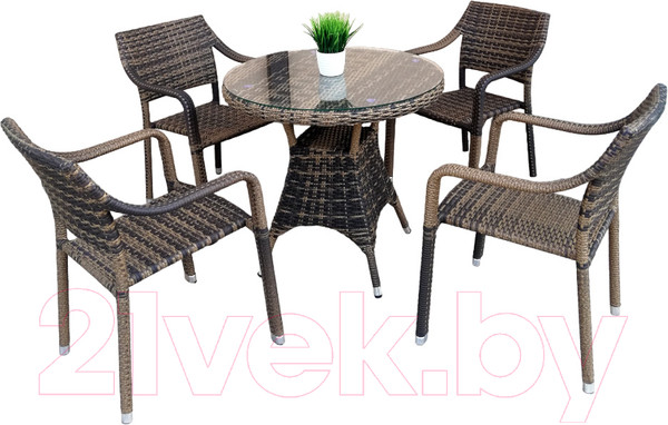 Изображение товара Комплект садовой мебели ForGarden Bremen Lux 4/Geneva Lux 80 / BN10920