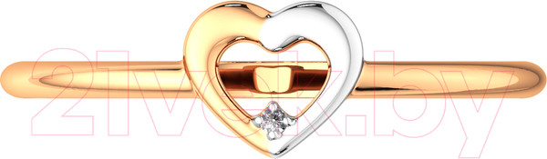 Изображение товара Кольцо из розового золота ZORKA 2D0071-9K (р.17, с бриллиантом)