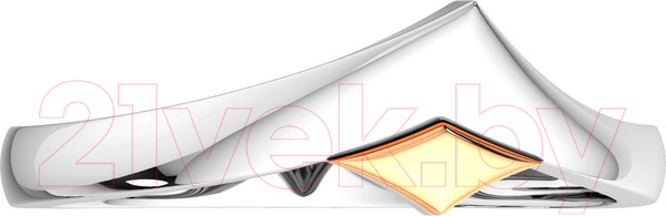 Изображение товара Кольцо из серебра ZORKA 0200089.G14K (р.17, с золотой вставкой)